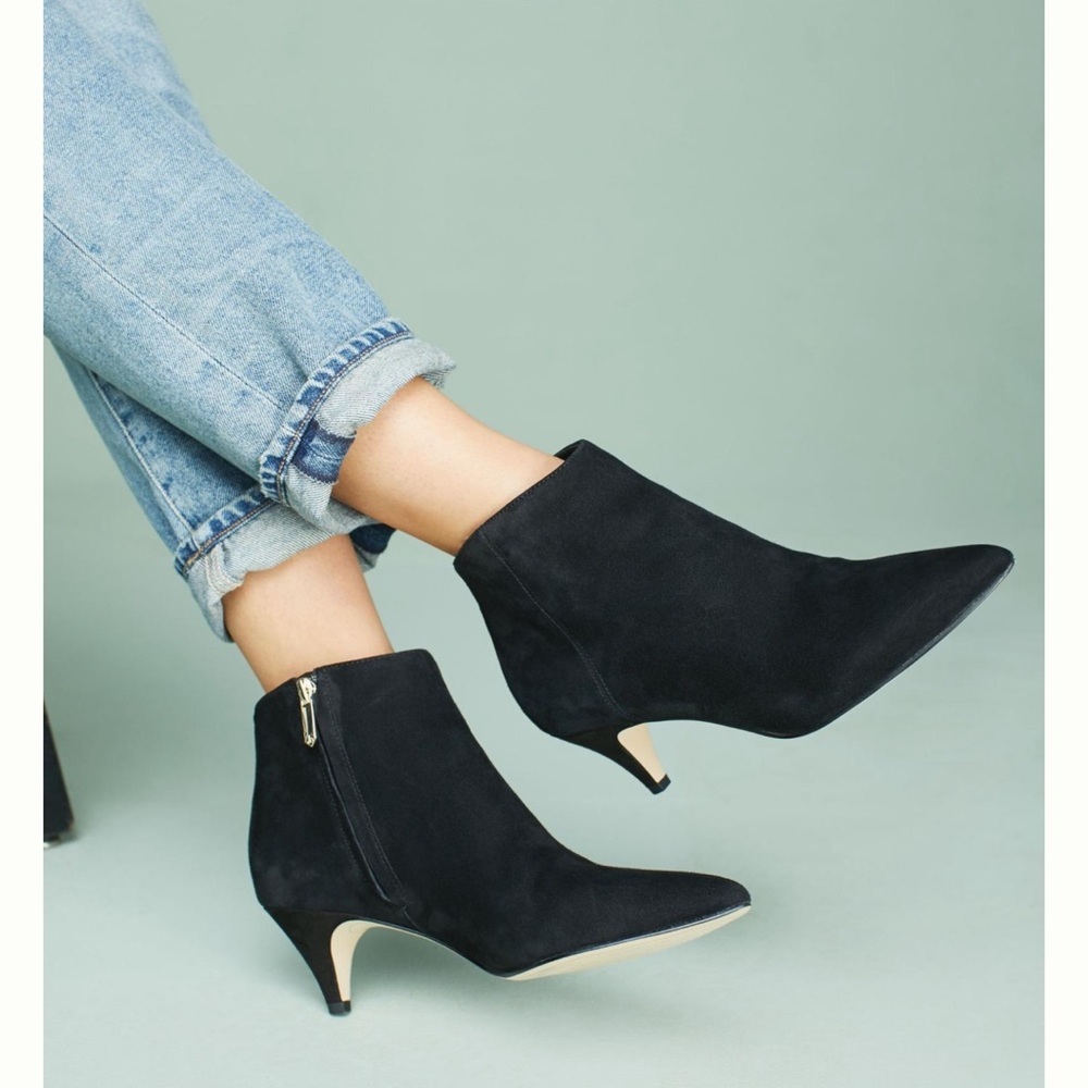 Sam Edelman Kinzey kitten heel suede Booties in Black size 7.5